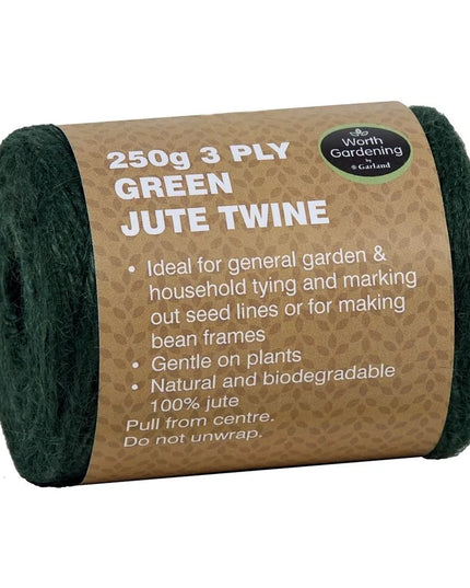 3 plis de ficelle de jute verte 250g