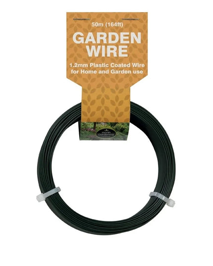 50 m de fil de jardin 1,2 mm recouvert de plastique