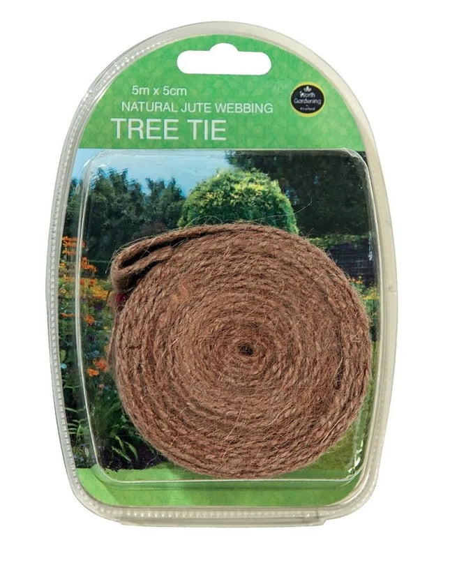 Attache d'arbre en toile de jute naturelle de 5 m x 5 cm