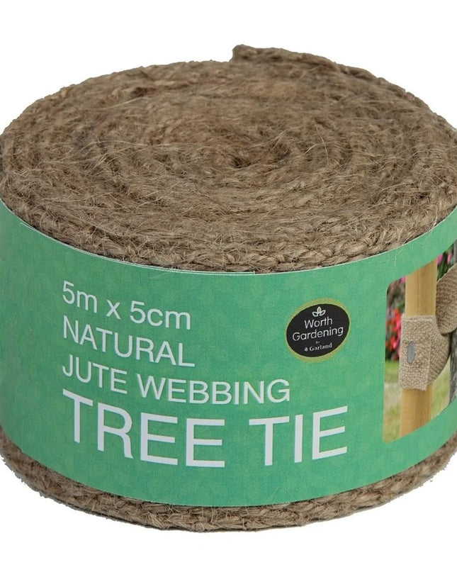 Attache d'arbre en toile naturelle de 5 m x 5 cm
