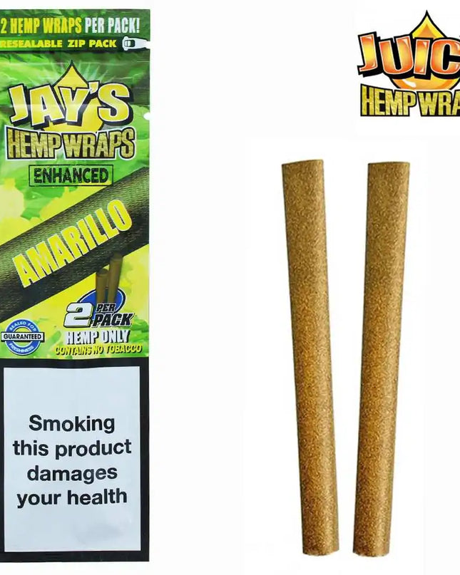 Blunt de chanvre Amarillo Boîte de 25 paquets | JUICY JAY'S