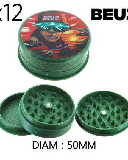 Boîte de 12 Grinders en chanvre Dj Beuz écologique