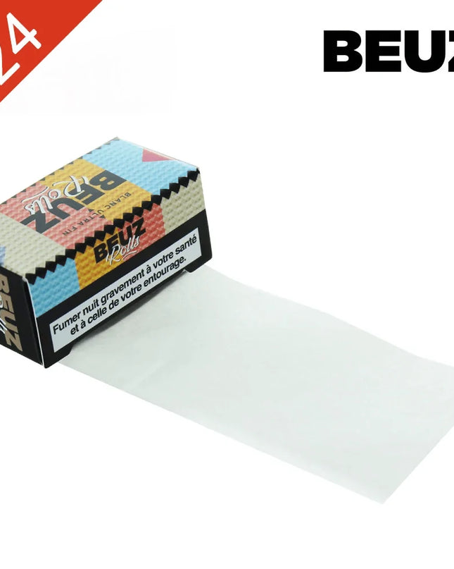 Boite de 24 Rouleaux de feuille Slim BLANC Ultra Fin BEUZ