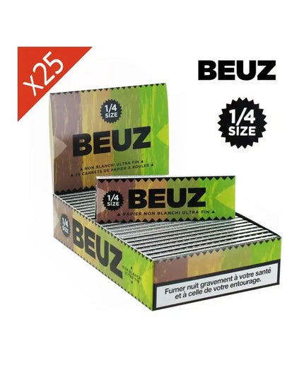 Boite de 25 carnets de feuilles 1/4 non blanchies à rouler BEUZ