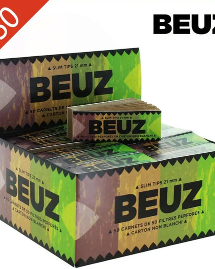 Boîte de 50 carnets de filtres à rouler Beuz