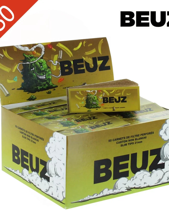 Boîte de 50 carnets de filtres perforés Brown Buds BEUZ