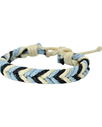 Bracelet en chanvre tressé multicolore