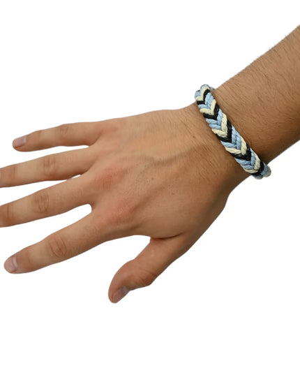 Bracelet en chanvre tressé multicolore