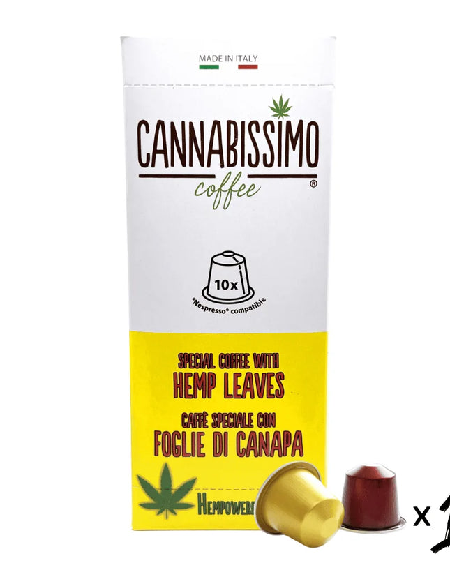 Café aux feuilles de chanvre Cannabissimo - 10 capsules