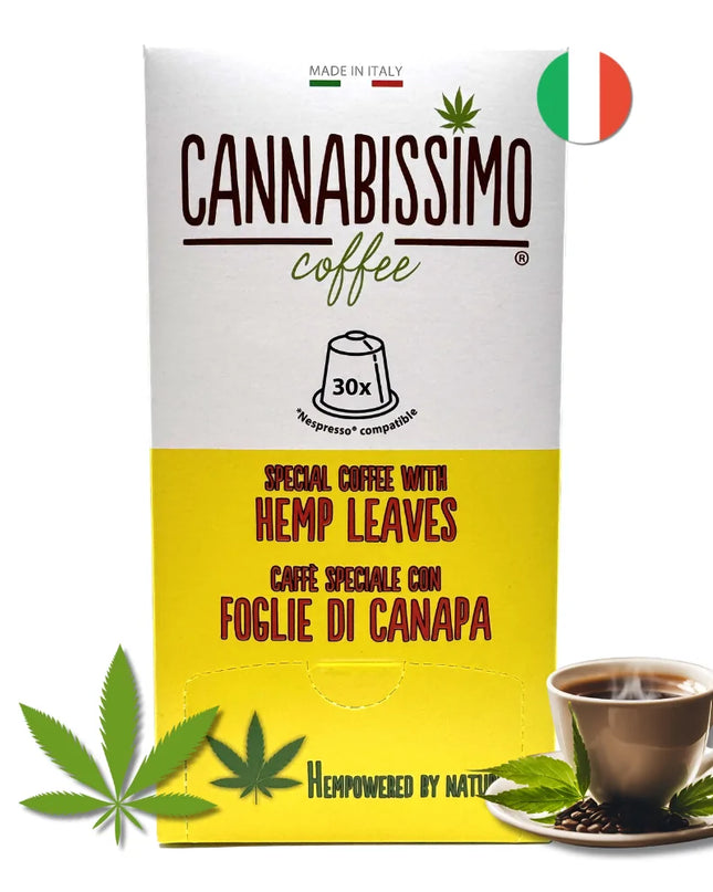 Café aux Feuilles de Chanvre Cannabissimo - 30 capsules