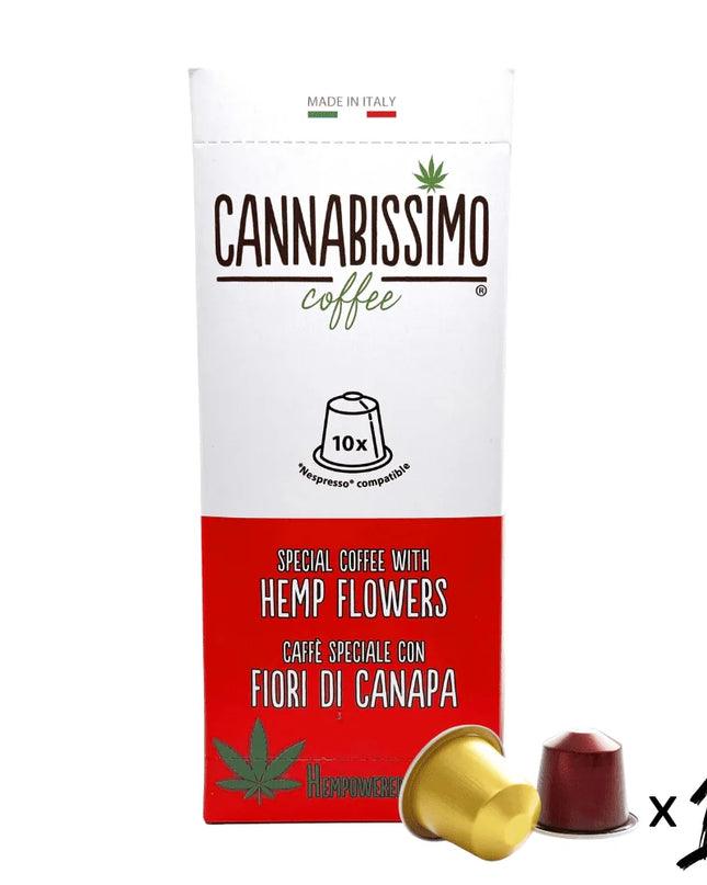 Café aux fleurs de chanvre Cannabissimo - 10 capsules