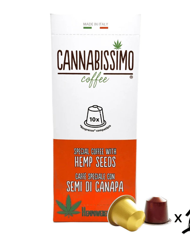 Café aux graines de chanvre Cannabissimo - 10 capsules
