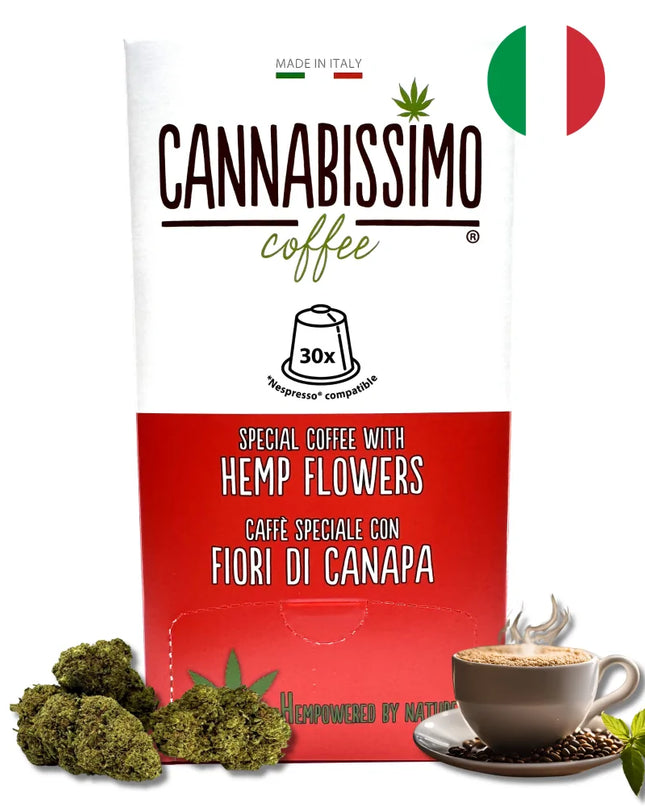 Café Cannabissimo aux Fleurs de Chanvre - 30 Capsules