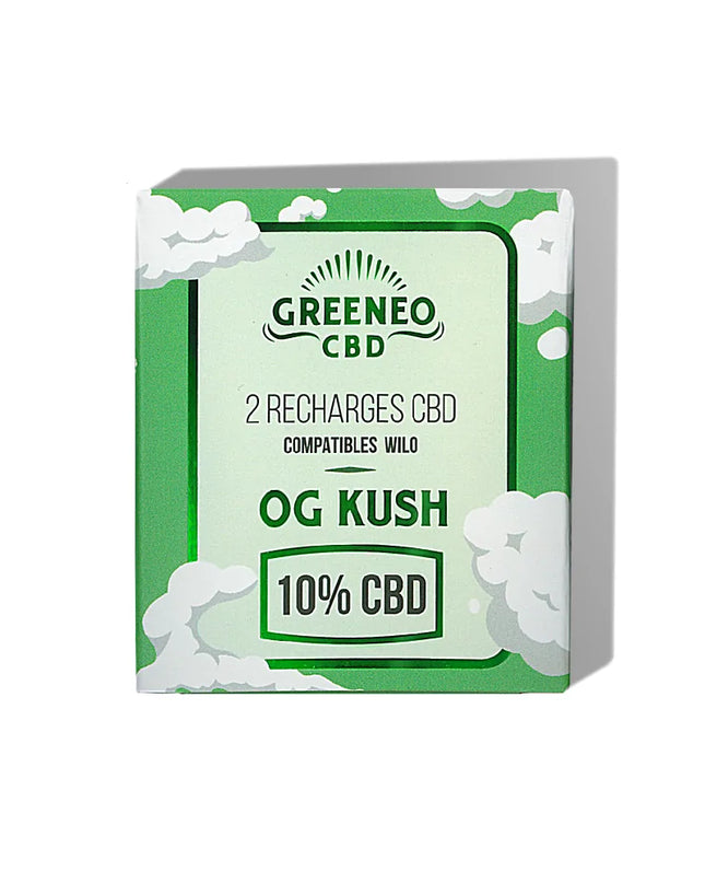 Cartouche e-liquide CBD 10% OG Kush - 2 pcs | GREENEO sans nicotine