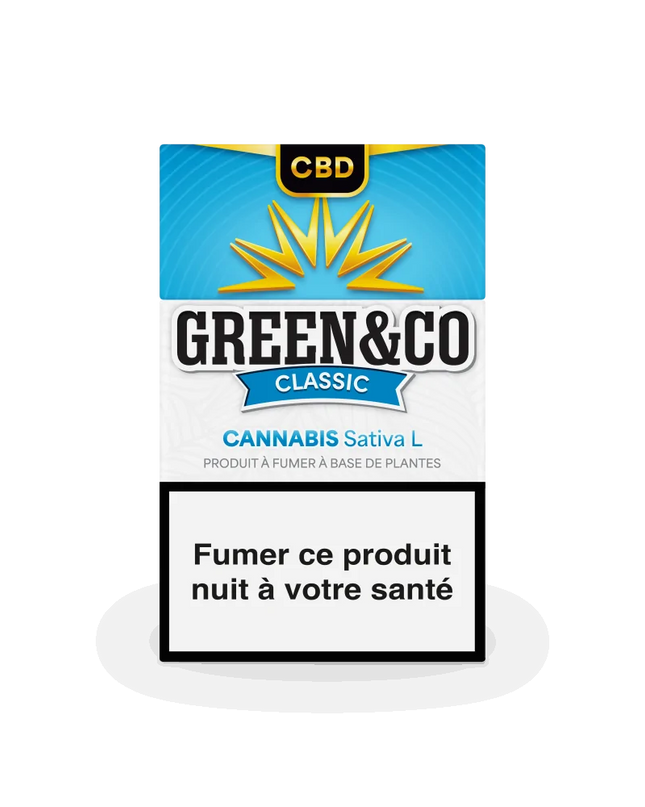 Cigarettes CBD Green&Co Classic - Pack de 20 Pre-Rolls