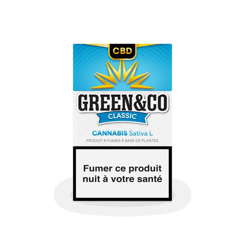 Cigarettes CBD Green&Co Classic - Pack de 20 Pre-Rolls