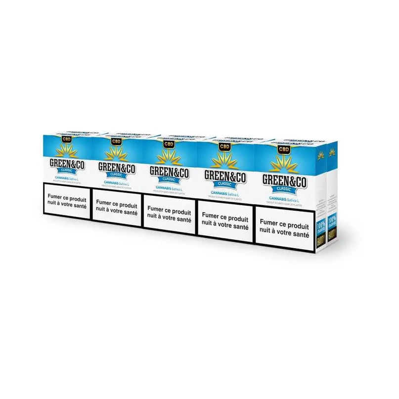 Cigarettes CBD Green&Co Classic - Pack de 20 Pre-Rolls