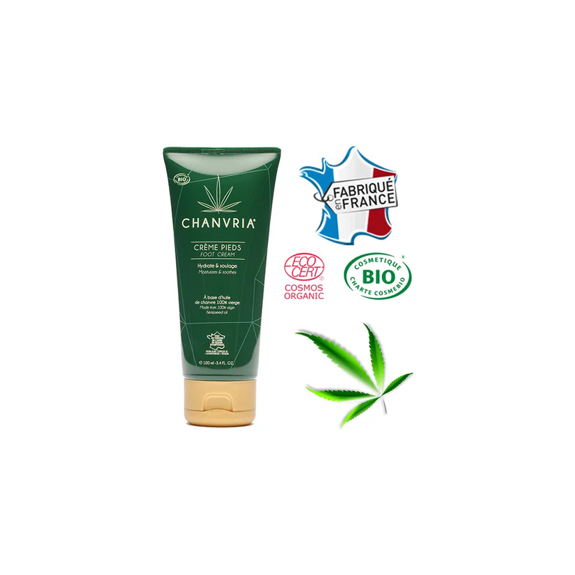 Crème pieds huile de chanvre bio | CHANVRIA