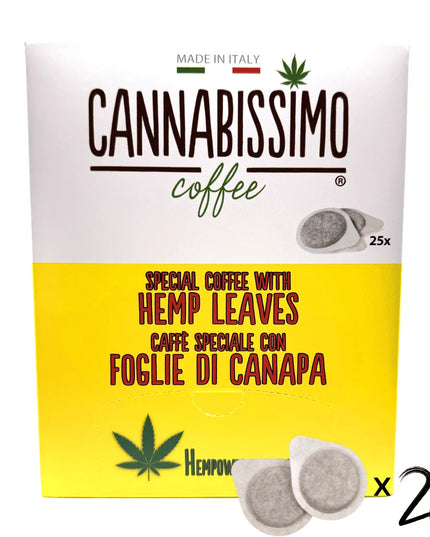 Dosettes Café aux Feuilles de Chanvre Cannabissimo - 25 dosettes