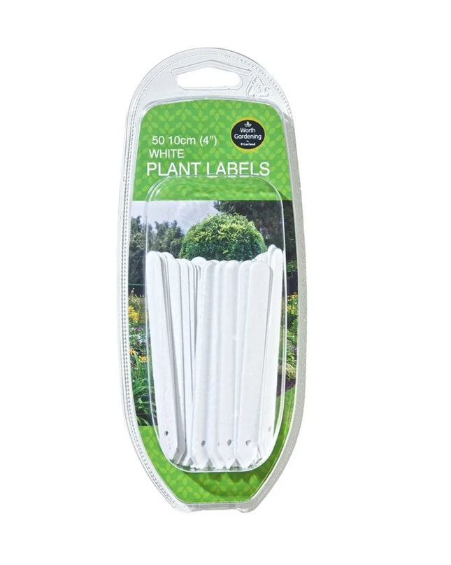 Étiquettes blanches pour plantes 10cm lot de 50