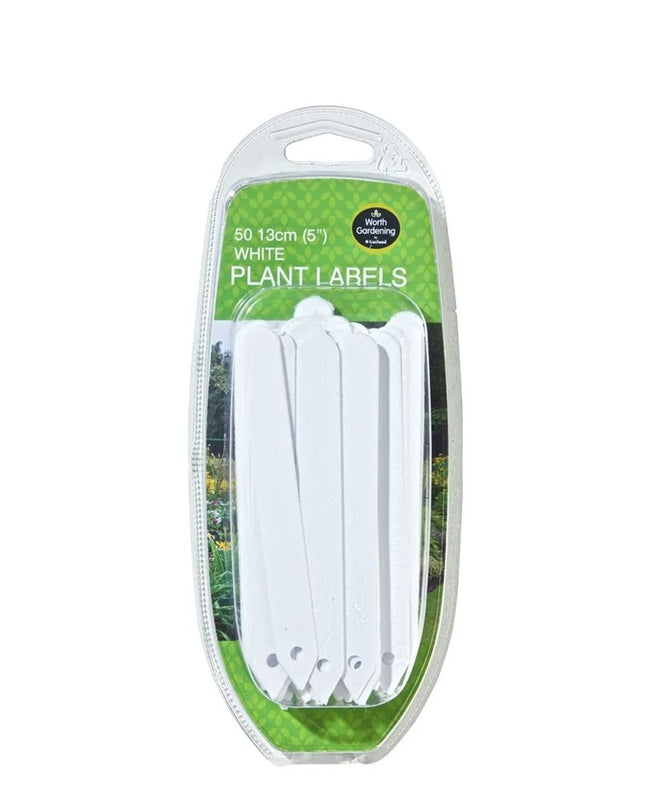 Étiquettes blanches pour plantes 13cm lot de 50