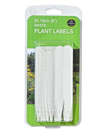 Étiquettes blanches pour plantes 15cm lot de 25