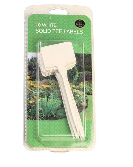 Étiquettes en T unies blanches lot de 10