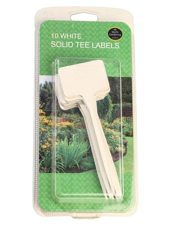 Étiquettes en T unies blanches lot de 10