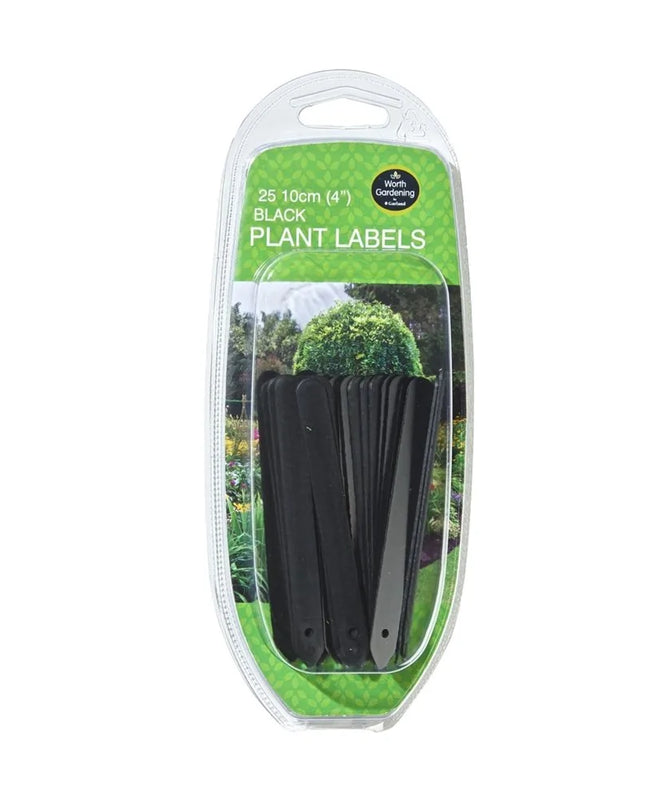 Étiquettes pour plantes noires 10cm lot de 25