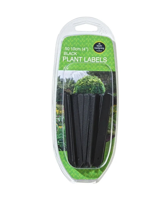 Étiquettes pour plantes noires 10cm lot de 50