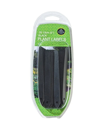 Étiquettes pour plantes noires 13cm lot de 25