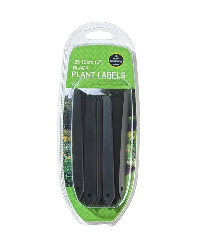 Étiquettes pour plantes noires 13cm lot de 25