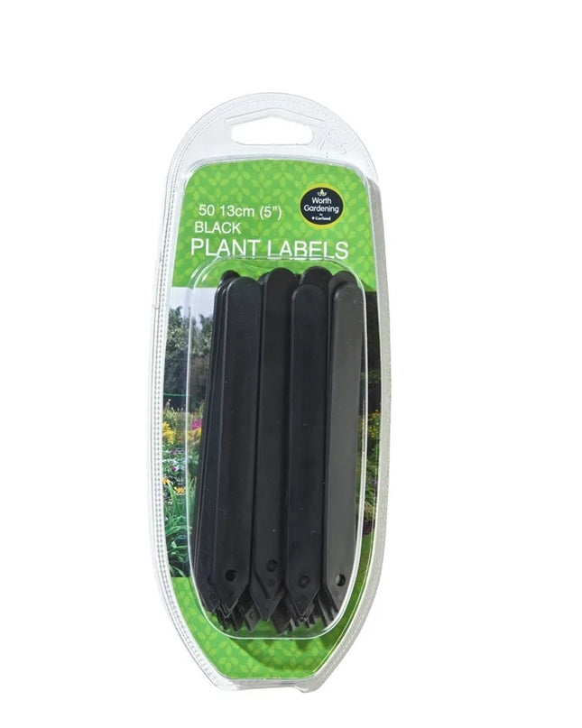 Étiquettes pour plantes noires 13cm lot de 50