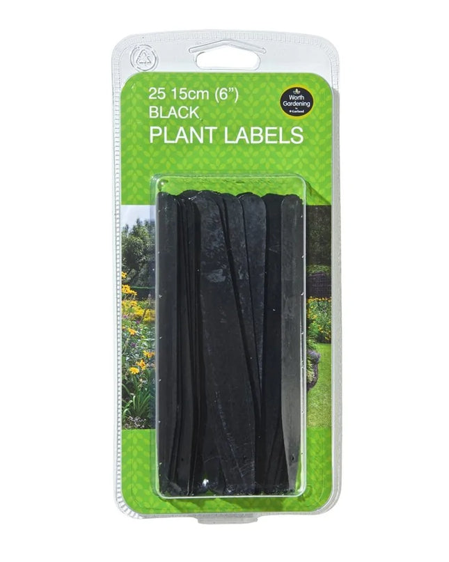 Étiquettes pour plantes noires 15cm lot de 25