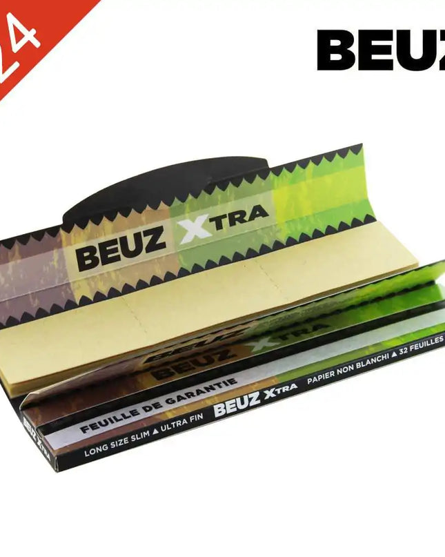 Feuilles Slim Long Beuz 125mm Brown - Boîte de 24 carnets