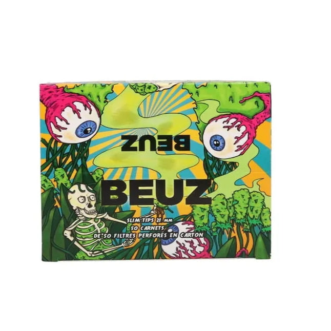 Filtres Beuz Slim Tips 21mm Skeleton - Boîte de 50 carnets