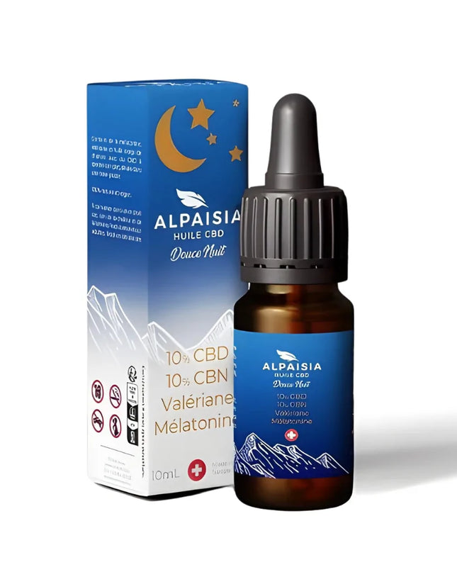 Huile CBD 10% full spectrum douce nuit | ALPAISIA