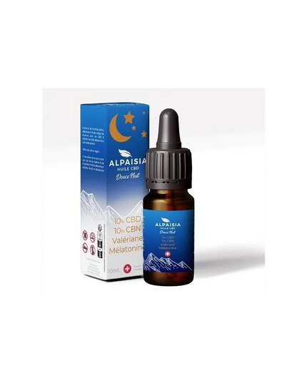 Huile CBD 10% full spectrum douce nuit | ALPAISIA