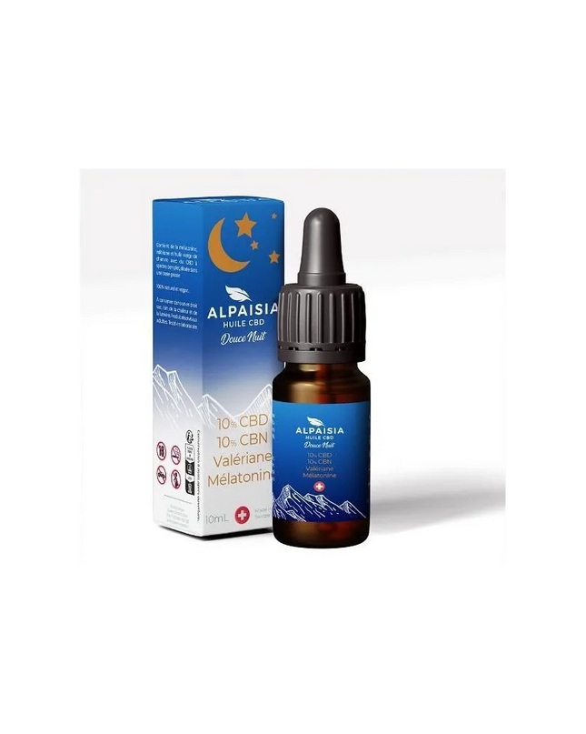 Huile CBD 10% full spectrum douce nuit | ALPAISIA