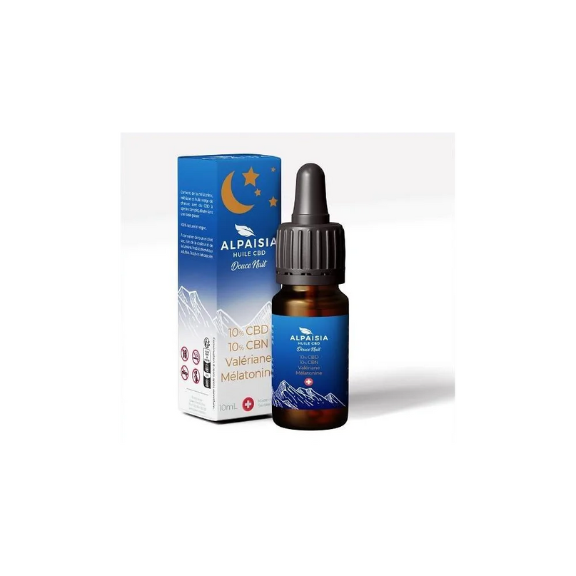 Huile CBD 10% full spectrum douce nuit | ALPAISIA