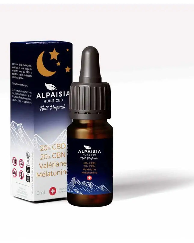 Huile CBD 20% full spectrum nuit profonde | ALPAISIA
