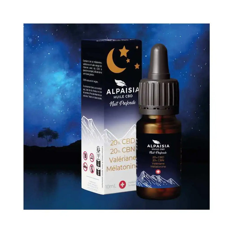 Huile CBD 20% full spectrum nuit profonde | ALPAISIA