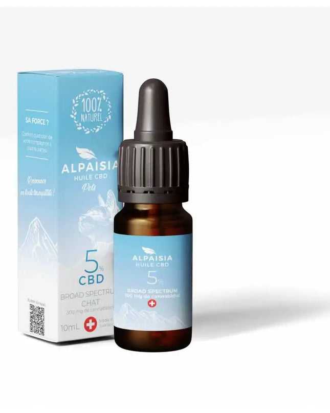 Huile CBD 5% broad spectrum chat | ALPAISIA