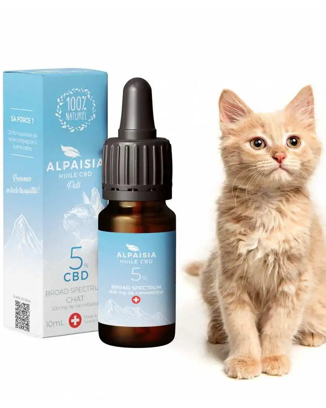 Huile CBD 5% broad spectrum chat | ALPAISIA