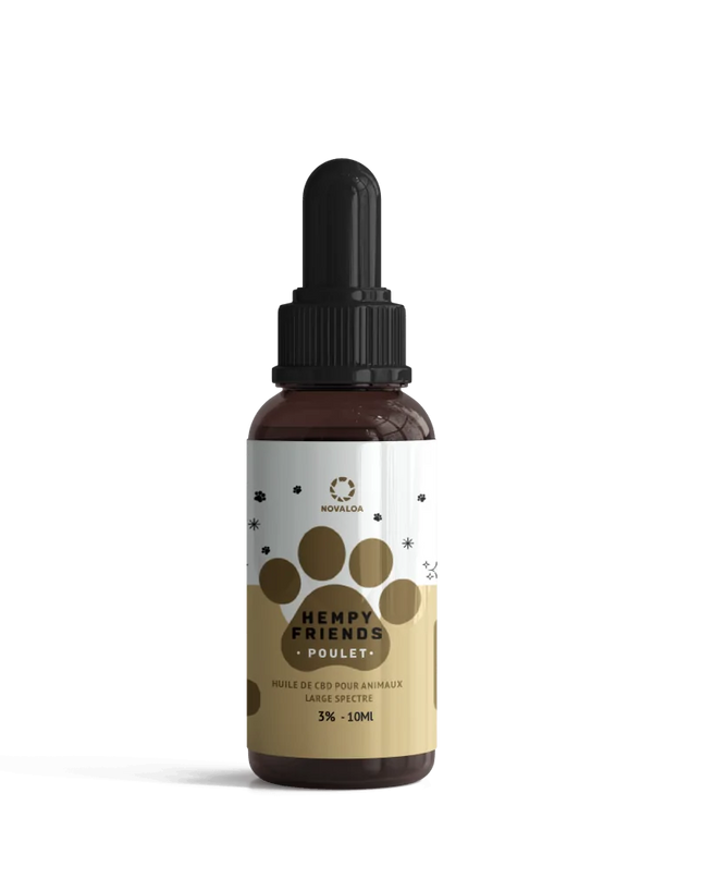 Huile CBD animaux 3% poulet | NOVALOA