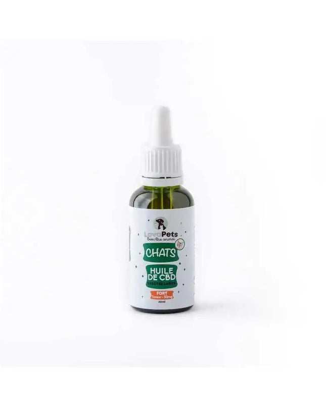 Huile CBD bio 50mg broad spectrum chat | LOVAPETS