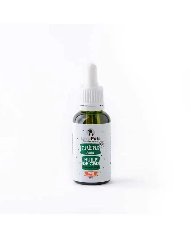 Huile CBD bio 50mg broad spectrum petit chien | LOVAPETS