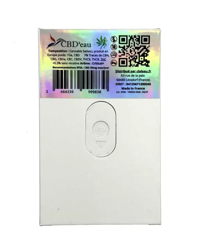 Lot 4 Infustick CBD 7% Critical+ | CBD'EAU
