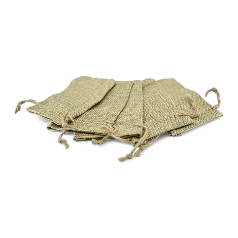 Lot de 50 pochettes emballage imitation Chanvre 9x12cm