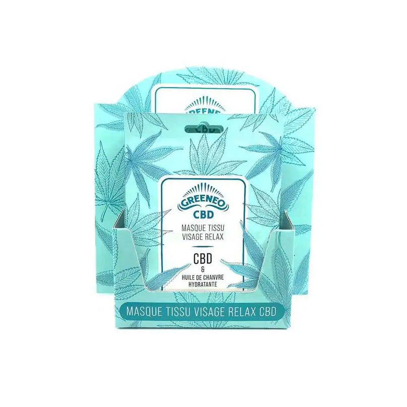 Masque tissu relaxant visage CBD | GREENEO